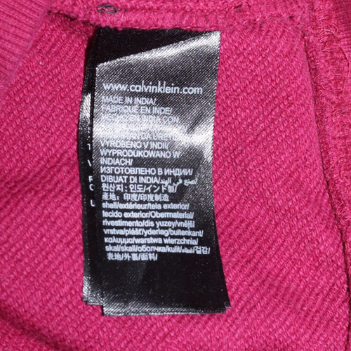 Calvin Klein Jeans Men's Red XS Pullover Hoodie with Logo