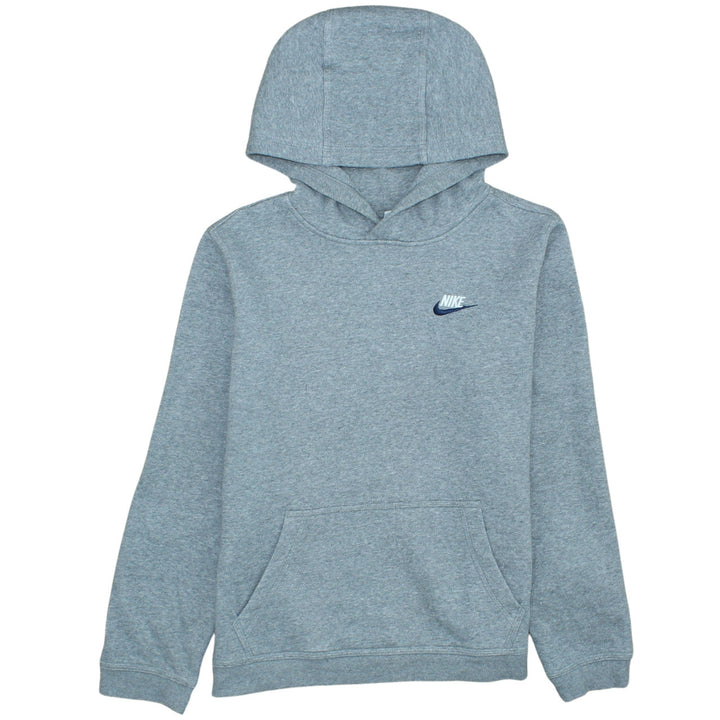 Nike Boys Grey Pullover Hoodie XL Fleece Regular Fit Logo Sweatshirt