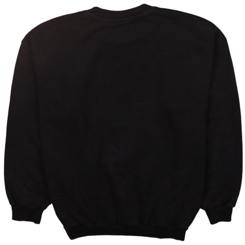 Adidas Womens Black Crew Neck Pullover Sweatshirt UK 6
