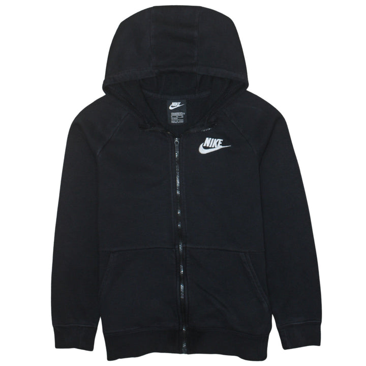 Nike Boys Black Full Zip Fleece Hoodie XL 156-166cm Hooded Sweatshirt