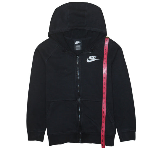 Nike Boys Black Full Zip Fleece Hoodie XL 156-166cm Hooded Sweatshirt