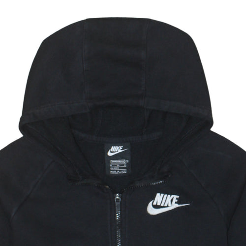Nike Boys Black Full Zip Fleece Hoodie XL 156-166cm Hooded Sweatshirt
