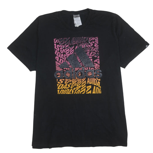 Adidas Men’s Black 2XL Graphic Logo Sports Cotton T-Shirt