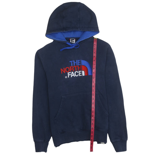 The North Face Men's Blue Pullover Hoodie M Embroidered Logo