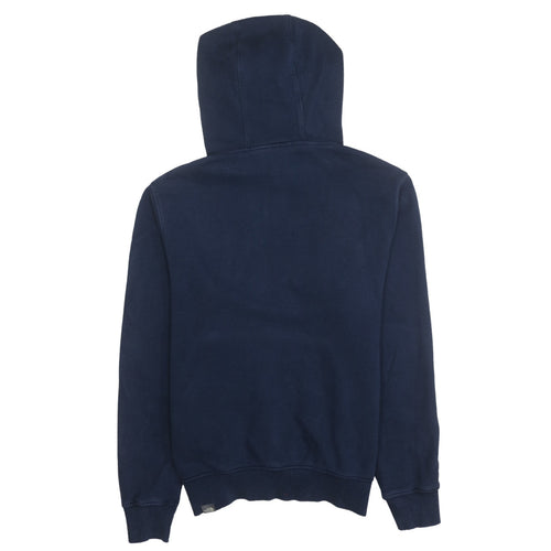 The North Face Men's Blue Pullover Hoodie M Embroidered Logo
