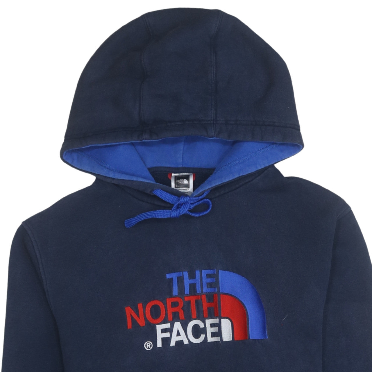 The North Face Men's Blue Pullover Hoodie M Embroidered Logo