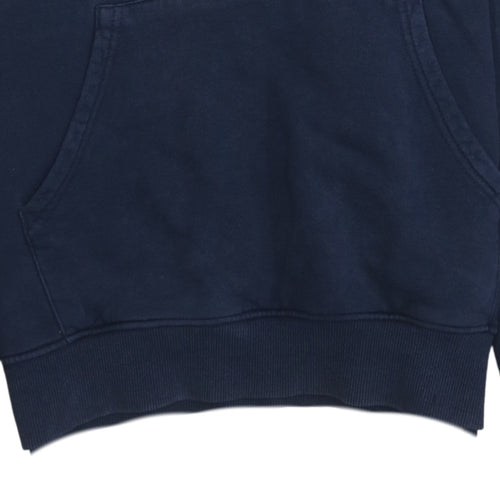 The North Face Men's Blue Pullover Hoodie M Embroidered Logo