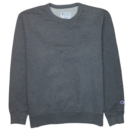 Champion Men's Grey Crew Neck Pullover Sweatshirt Size L