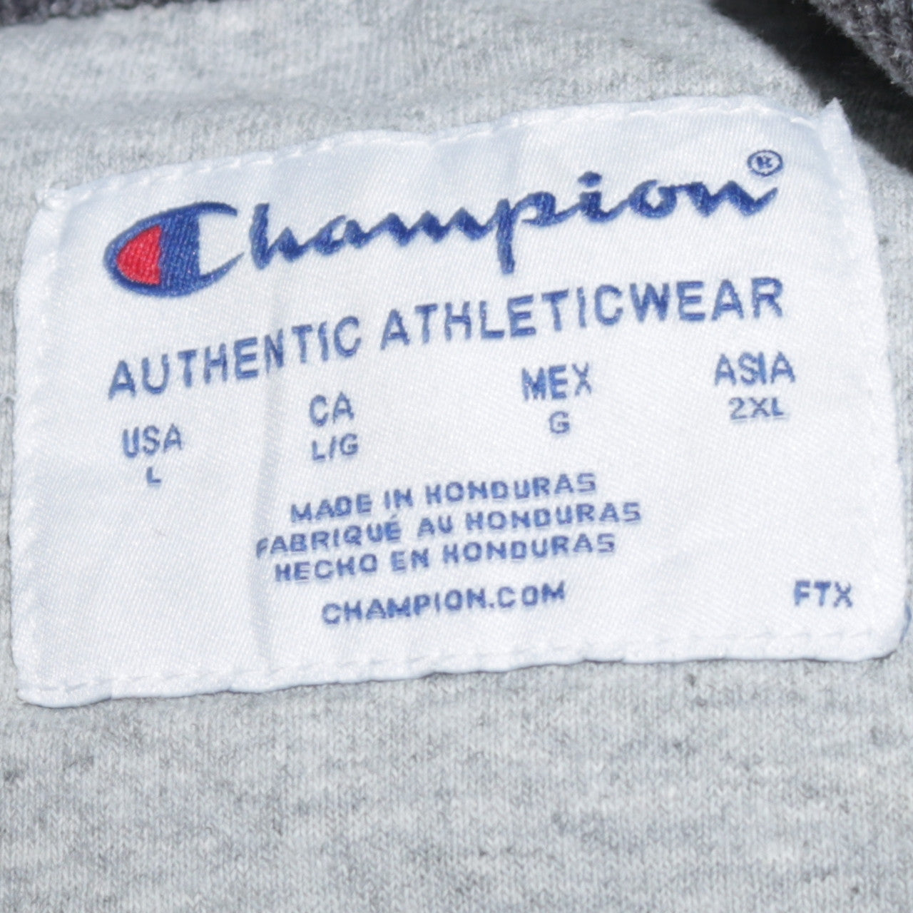 Champion Men's Grey Crew Neck Pullover Sweatshirt Size L