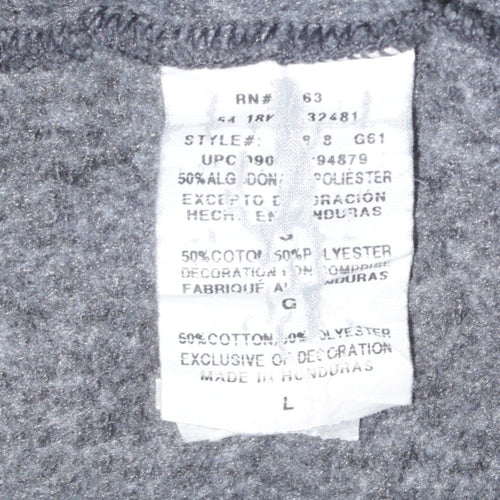 Champion Men's Grey Crew Neck Pullover Sweatshirt Size L