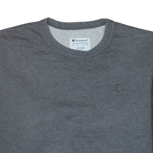 Champion Men's Grey Crew Neck Pullover Sweatshirt Size L