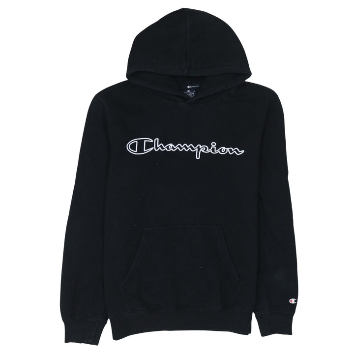Champion Men's Black Medium Pullover Hoodie with Logo