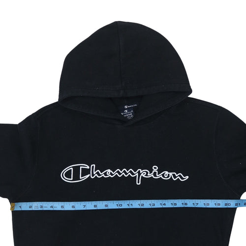 Champion Men's Black Medium Pullover Hoodie with Logo