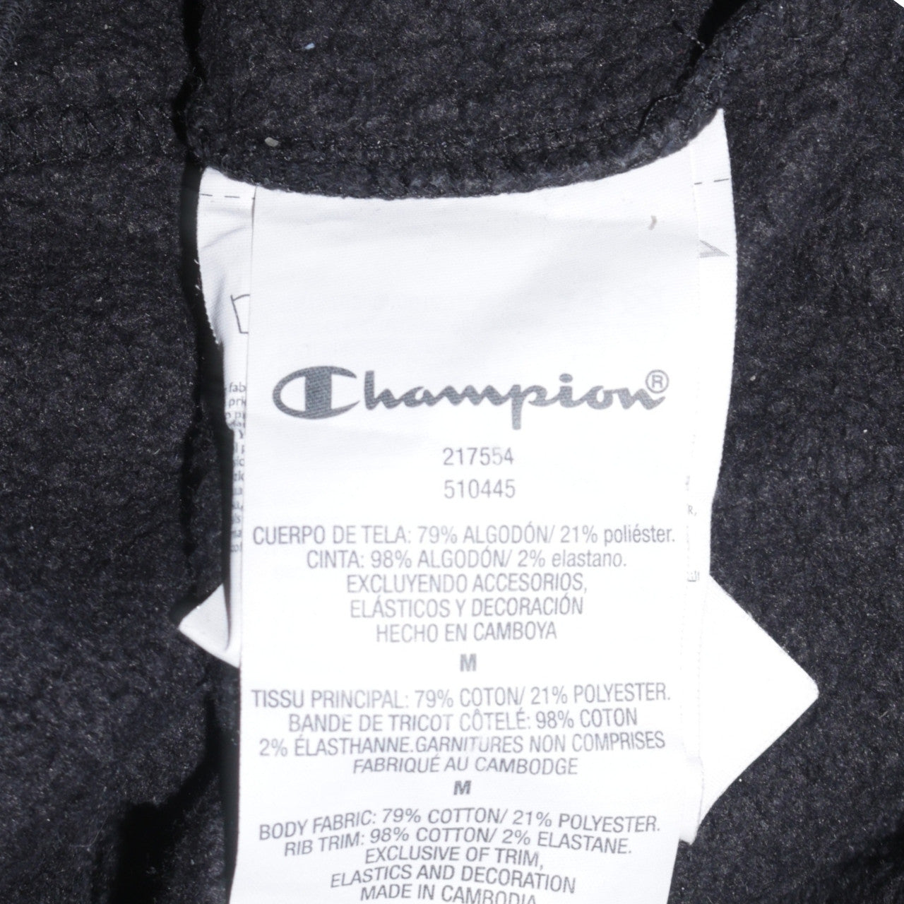 Champion Men's Black Medium Pullover Hoodie with Logo