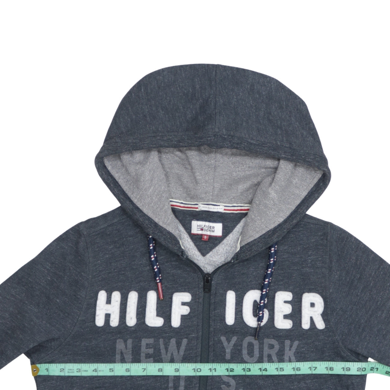 Hilfiger Denim Men's Blue Full Zip Hoodie S Regular Fit