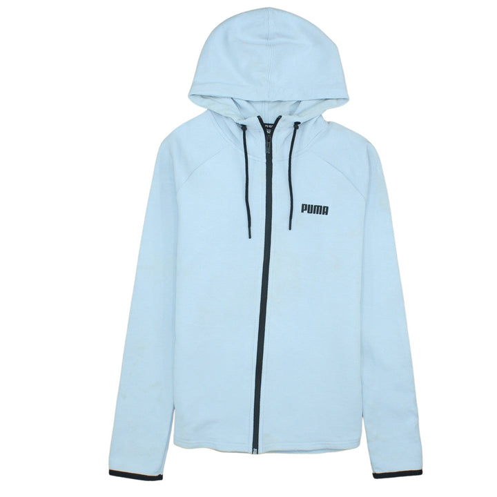 Puma Men's Blue Full Zip Hoodie Size M Lightweight Sportswear