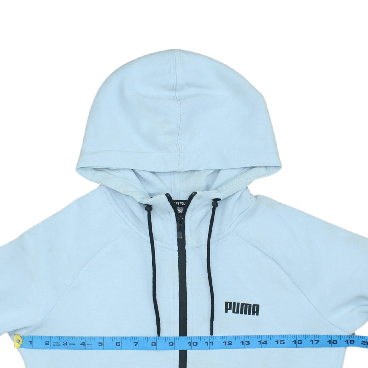 Puma Men's Blue Full Zip Hoodie Size M Lightweight Sportswear