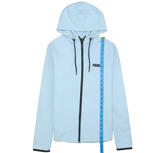 Puma Men's Blue Full Zip Hoodie Size M Lightweight Sportswear