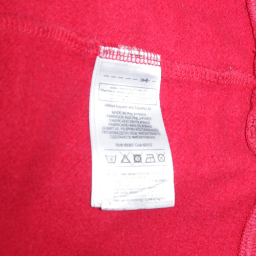 Adidas Men's Red Pullover Hoodie L Regular Fit Graphic Logo