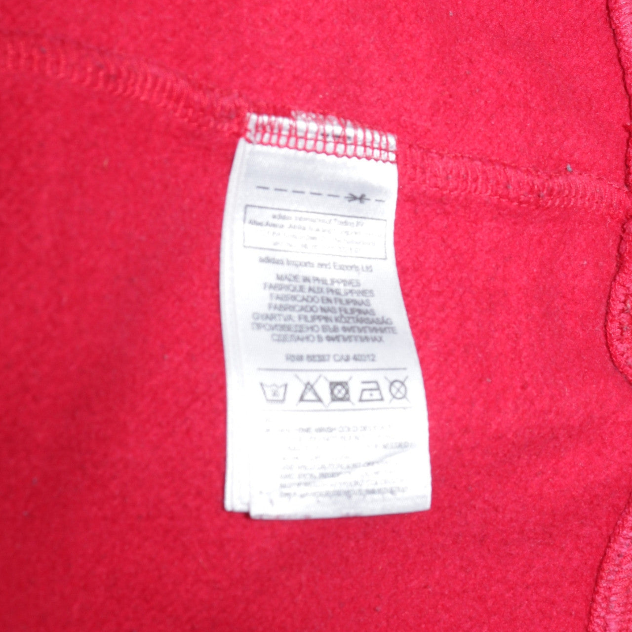 Adidas Men's Red Pullover Hoodie L Regular Fit Graphic Logo