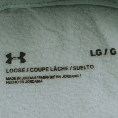 Under Armour Men's White Pullover Hoodie L Logo Fleece Sportswear