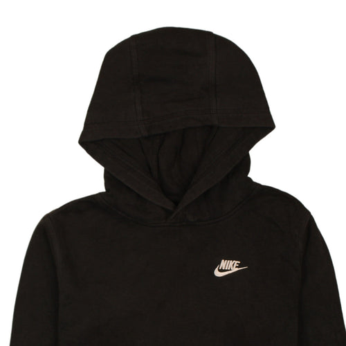 Nike Women Black Pullover Hoodie XL Cotton Logo Casual