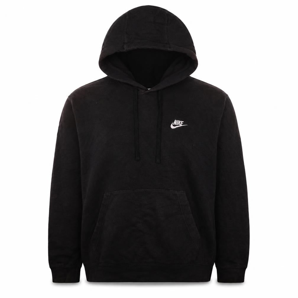 Front view of Nike Men's Black Pullover Hoodie M Sports Fleece