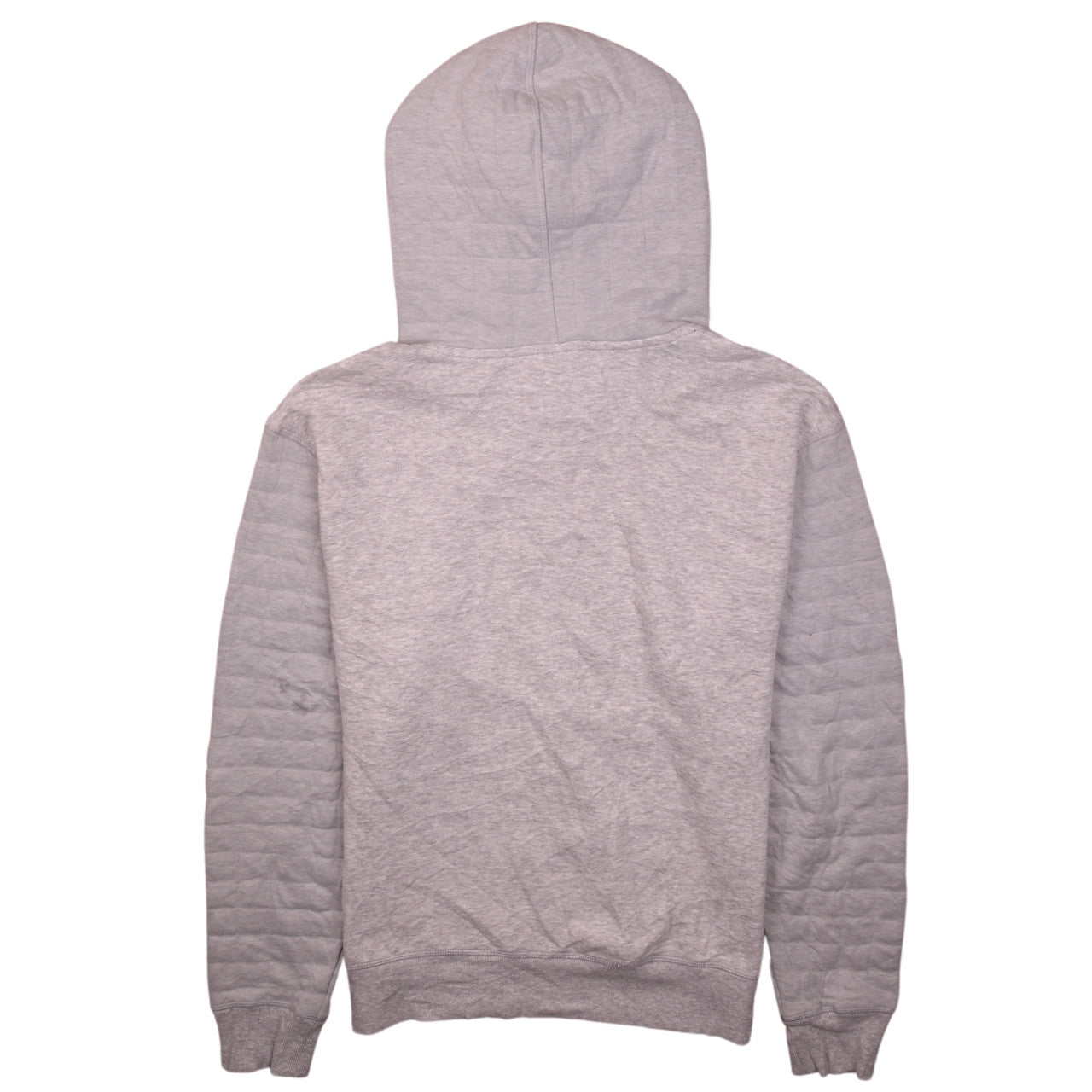 Champion Men's Grey Pullover Hoodie Size S Quilted Sleeve Athletic Style