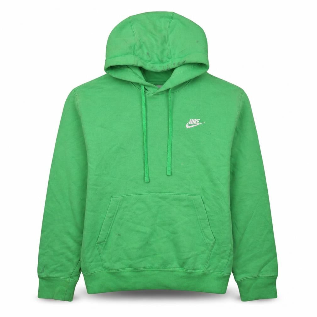 Front view of Nike Men's Green Pullover Hoodie Small Regular Fit Fleece