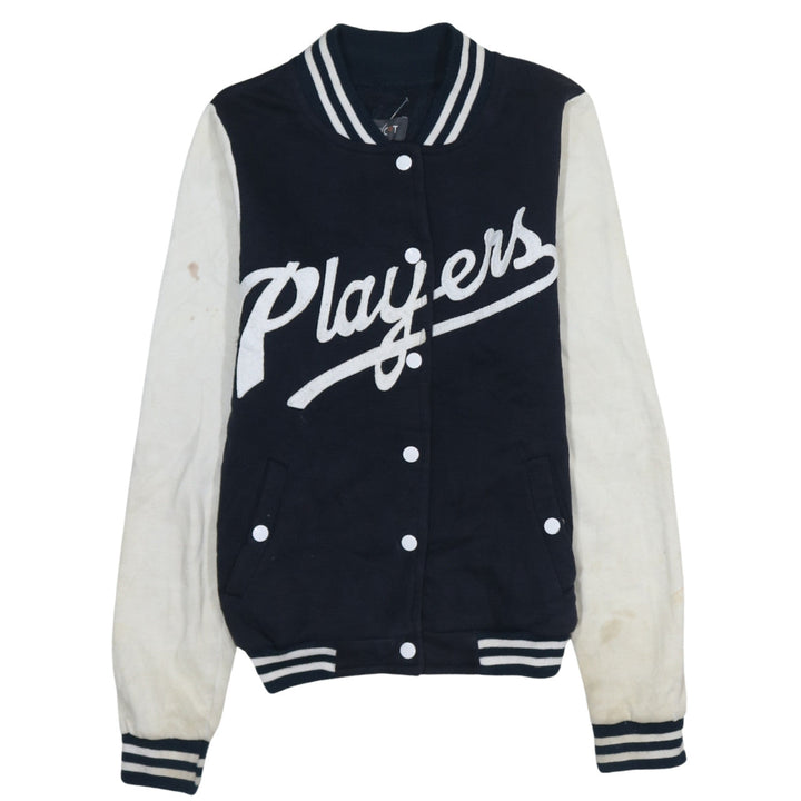 Apricot Womens Navy & White Varsity Full Zip Sweatshirt S/M