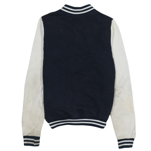 Apricot Womens Navy & White Varsity Full Zip Sweatshirt S/M