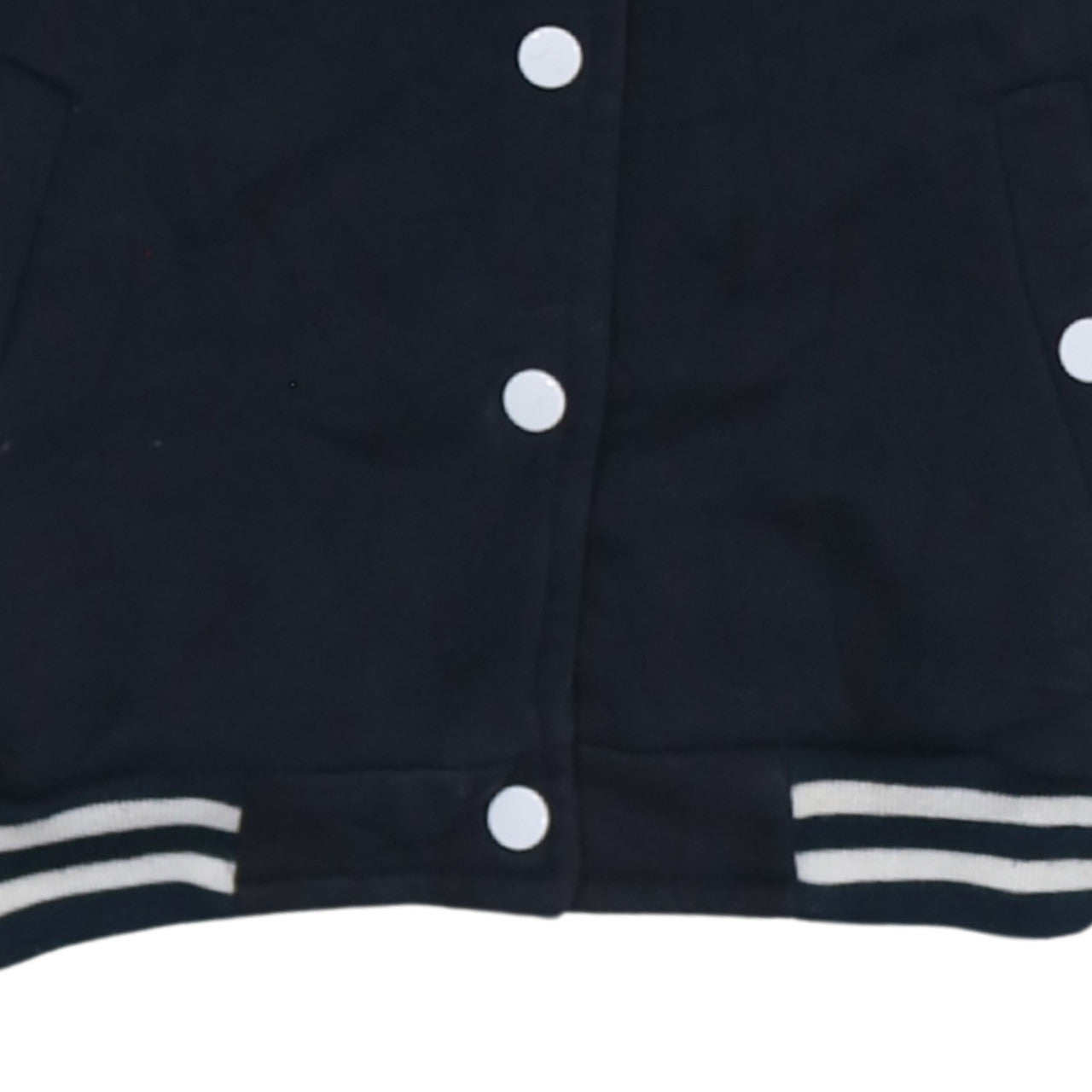 Apricot Womens Navy & White Varsity Full Zip Sweatshirt S/M