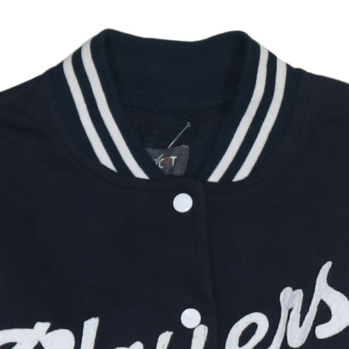 Apricot Womens Navy & White Varsity Full Zip Sweatshirt S/M