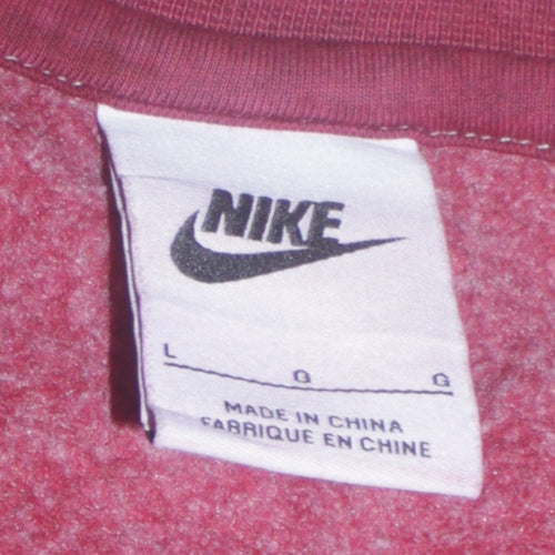 Nike Men's Red Logo Pullover Sweatshirt Size L