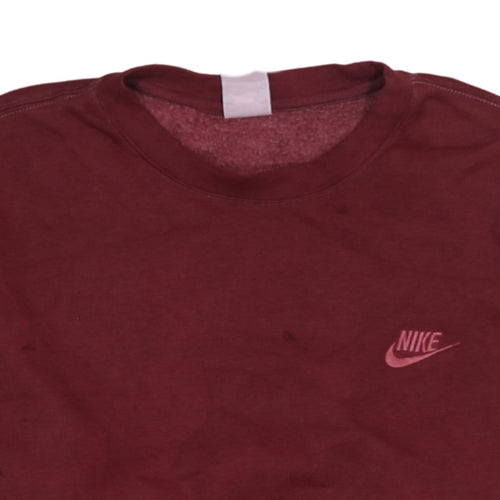 Nike Men's Red Logo Pullover Sweatshirt Size L