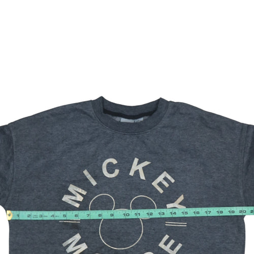 Disney Womens Grey Mickey Mouse Pullover Sweatshirt XS