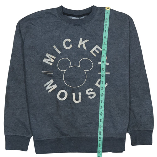 Disney Womens Grey Mickey Mouse Pullover Sweatshirt XS