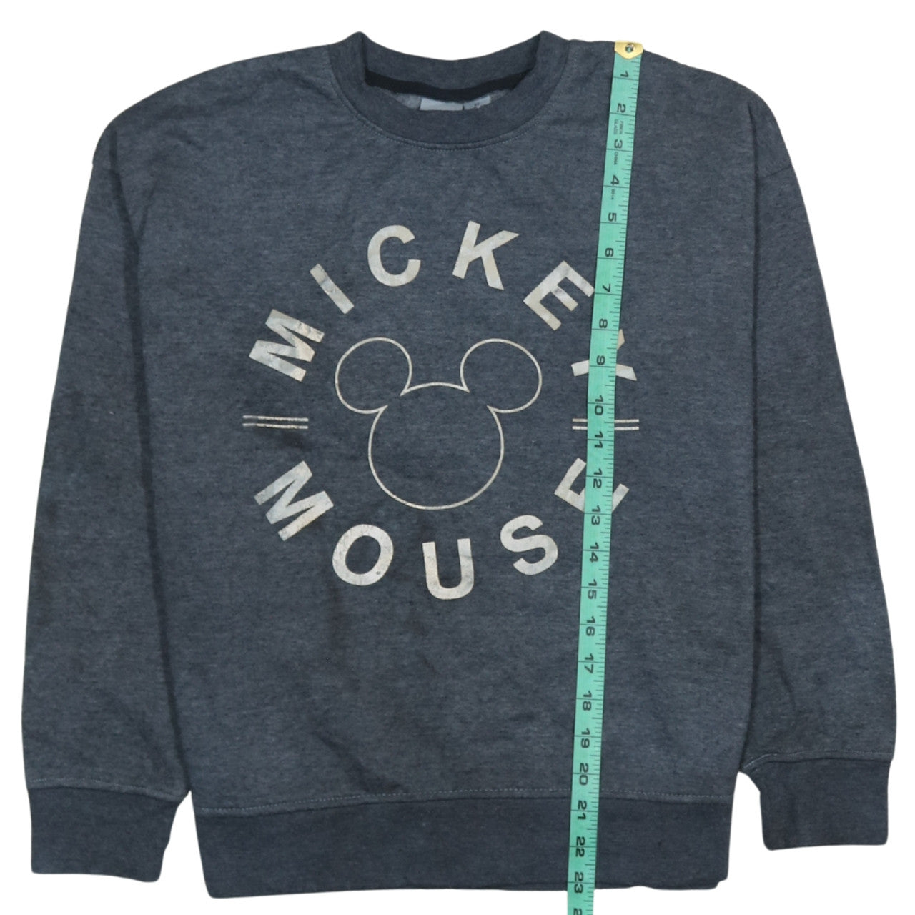 Disney Womens Grey Mickey Mouse Pullover Sweatshirt XS