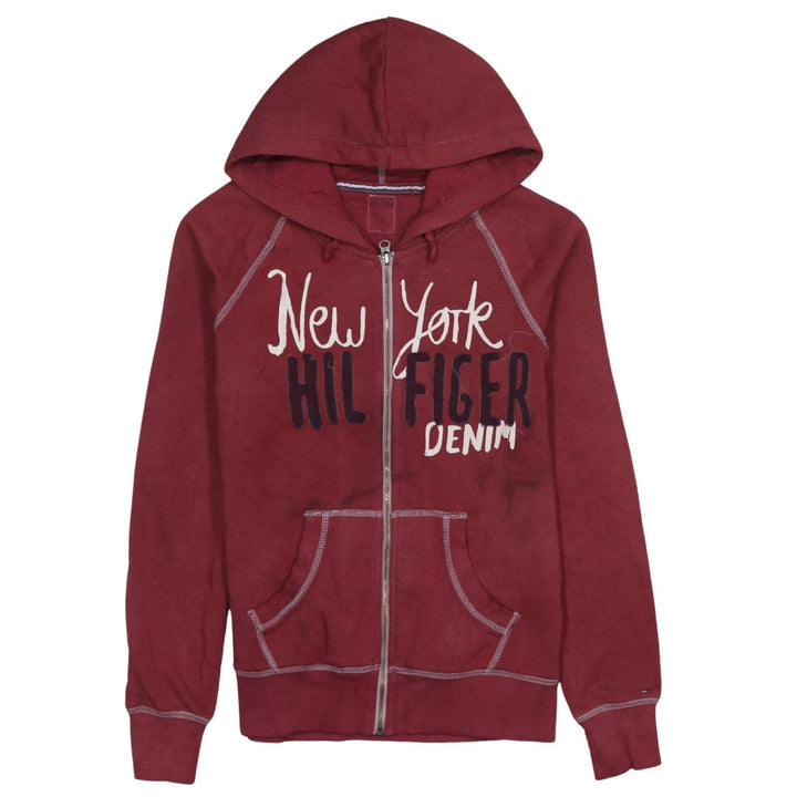 Tommy Hilfiger Men's Red Full Zip Hoodie Size L
