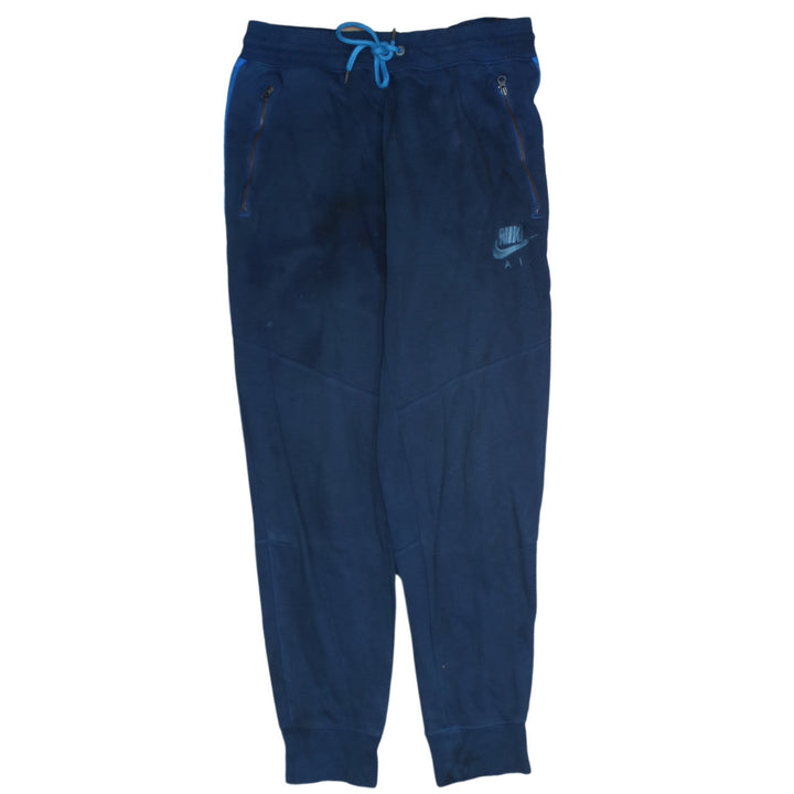 Nike Men's Blue Air Jogger Sweatpants S Regular Fit Fleece Tapered