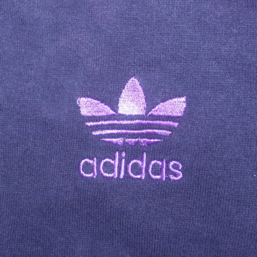 Adidas Men's Blue Crew Neck Embroidered Logo Sweatshirt L