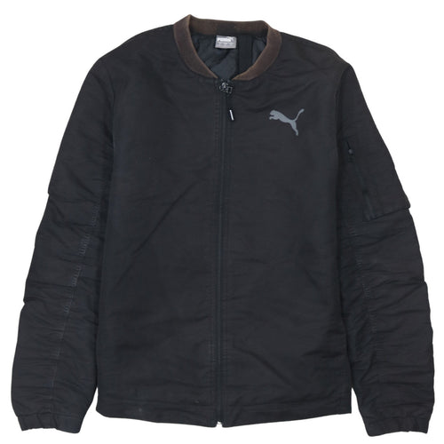 Puma Men's Black Small Bomber Jacket Full Zip Casual