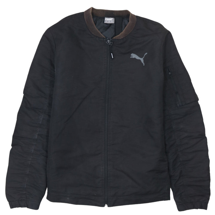 Puma Men's Black Small Bomber Jacket Full Zip Casual