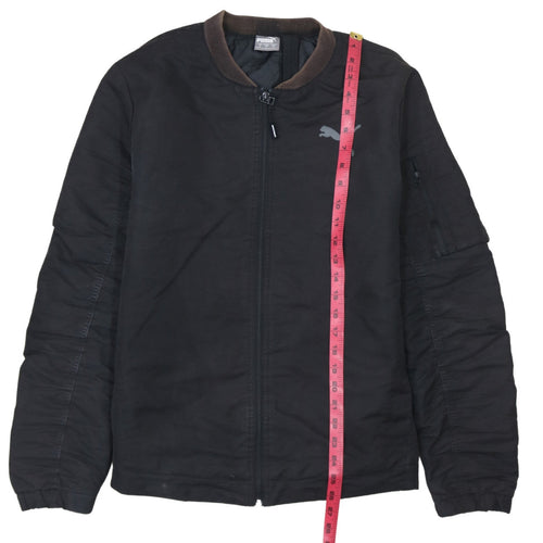 Puma Men's Black Small Bomber Jacket Full Zip Casual