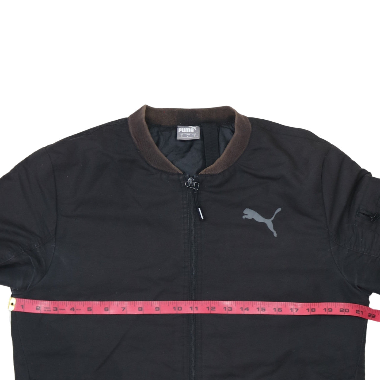 Puma Men's Black Small Bomber Jacket Full Zip Casual