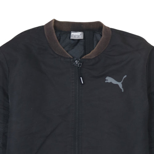 Puma Men's Black Small Bomber Jacket Full Zip Casual