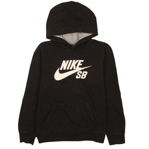 Nike Boys Black Pullover Hoodie XL 13–15 Years Fleece Graphic Hooded Sweatshirt
