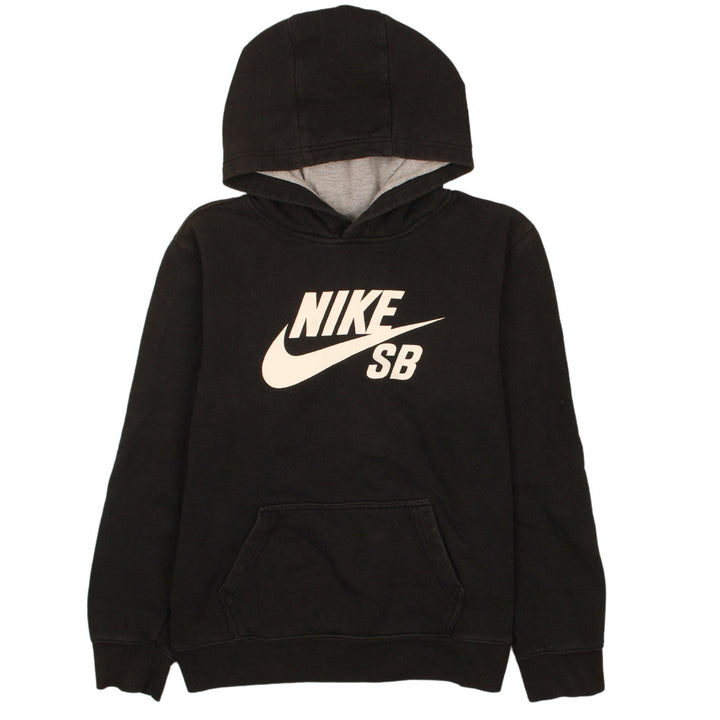 Nike Boys Black Pullover Hoodie XL 13–15 Years Fleece Graphic Hooded Sweatshirt