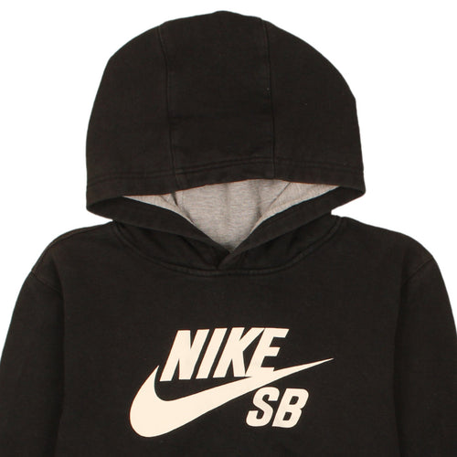 Nike Boys Black Pullover Hoodie XL 13–15 Years Fleece Graphic Hooded Sweatshirt