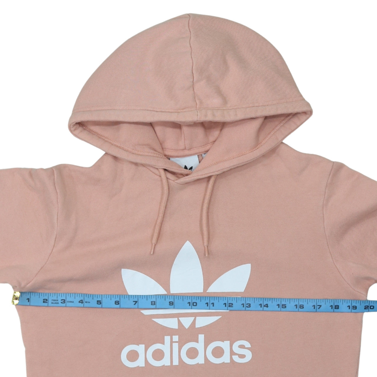 Adidas Womens Pink Hooded Pullover Sweatshirt XS Logo Print